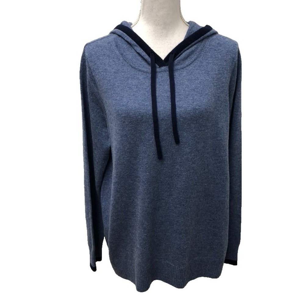 Sumersalt Wool Cashmere Sweater Jumper Womens Medium Blue Oversize Cozy